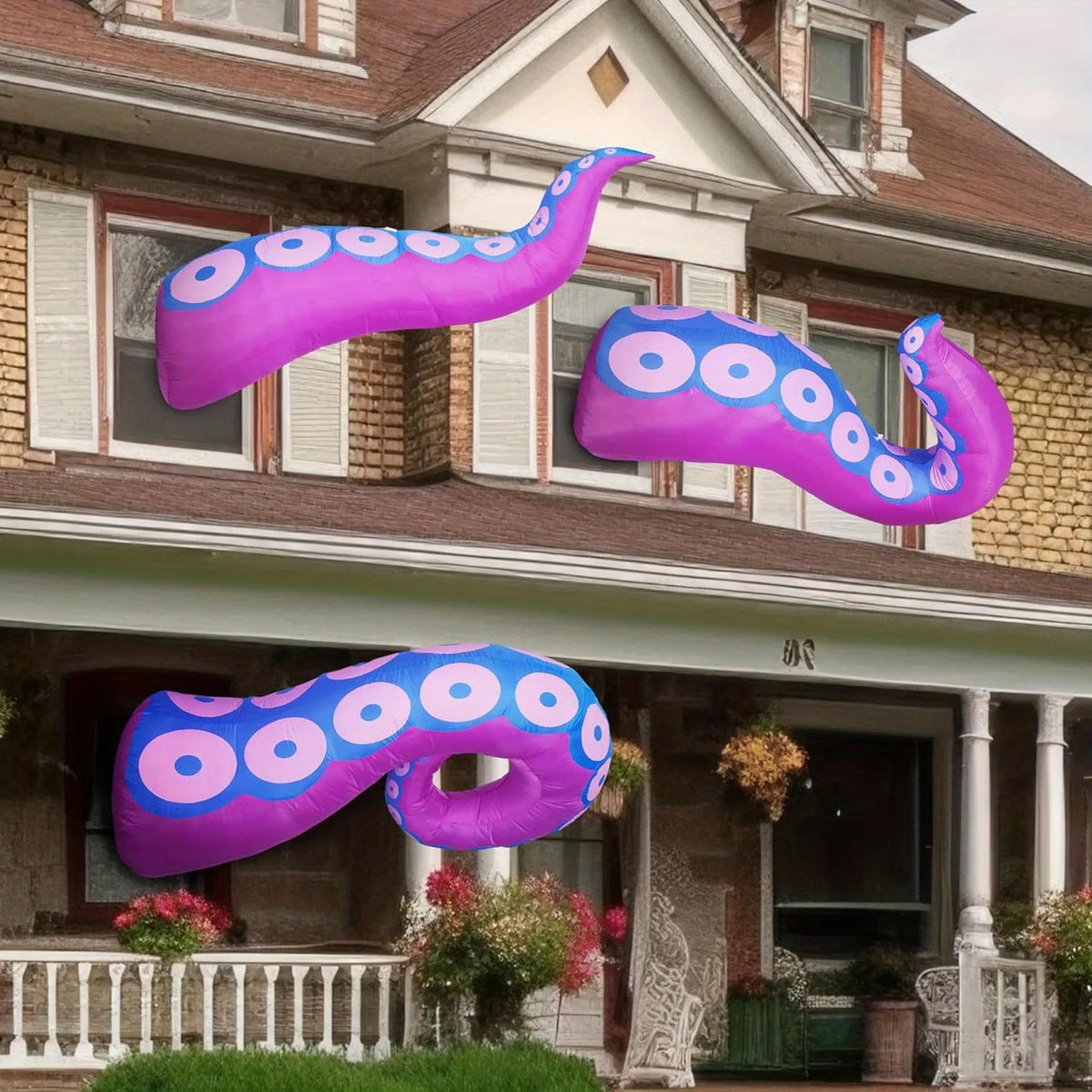 Halloween Inflatable Octopus Tentacle Decorations With Built In LED Lights