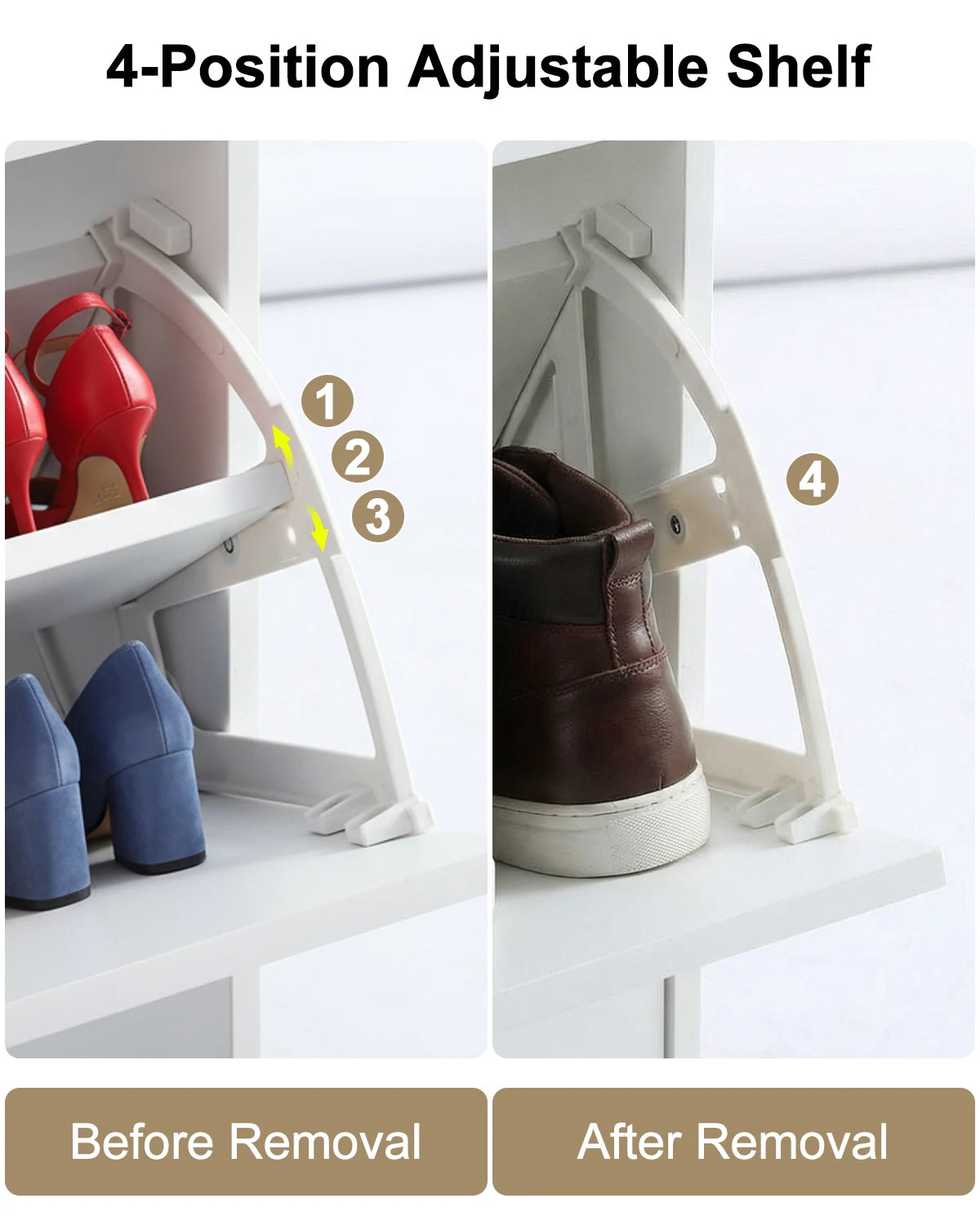 Shoe Cabinet With 3 Flip Drawers Slim Wooden Organizer