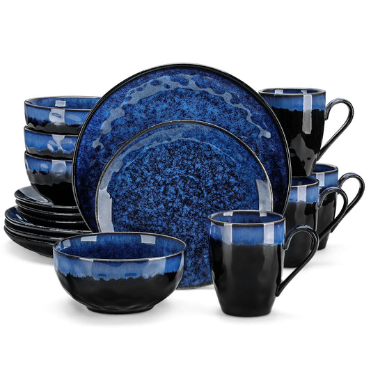 Malacasa Premium Ceramic Kiln Change Glaze Dinnerware Set