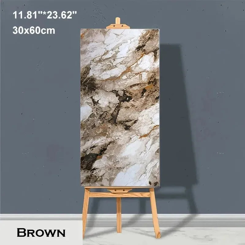 Marble PVC Floor Tiles Self Adhesive Waterproof Peel And Stick