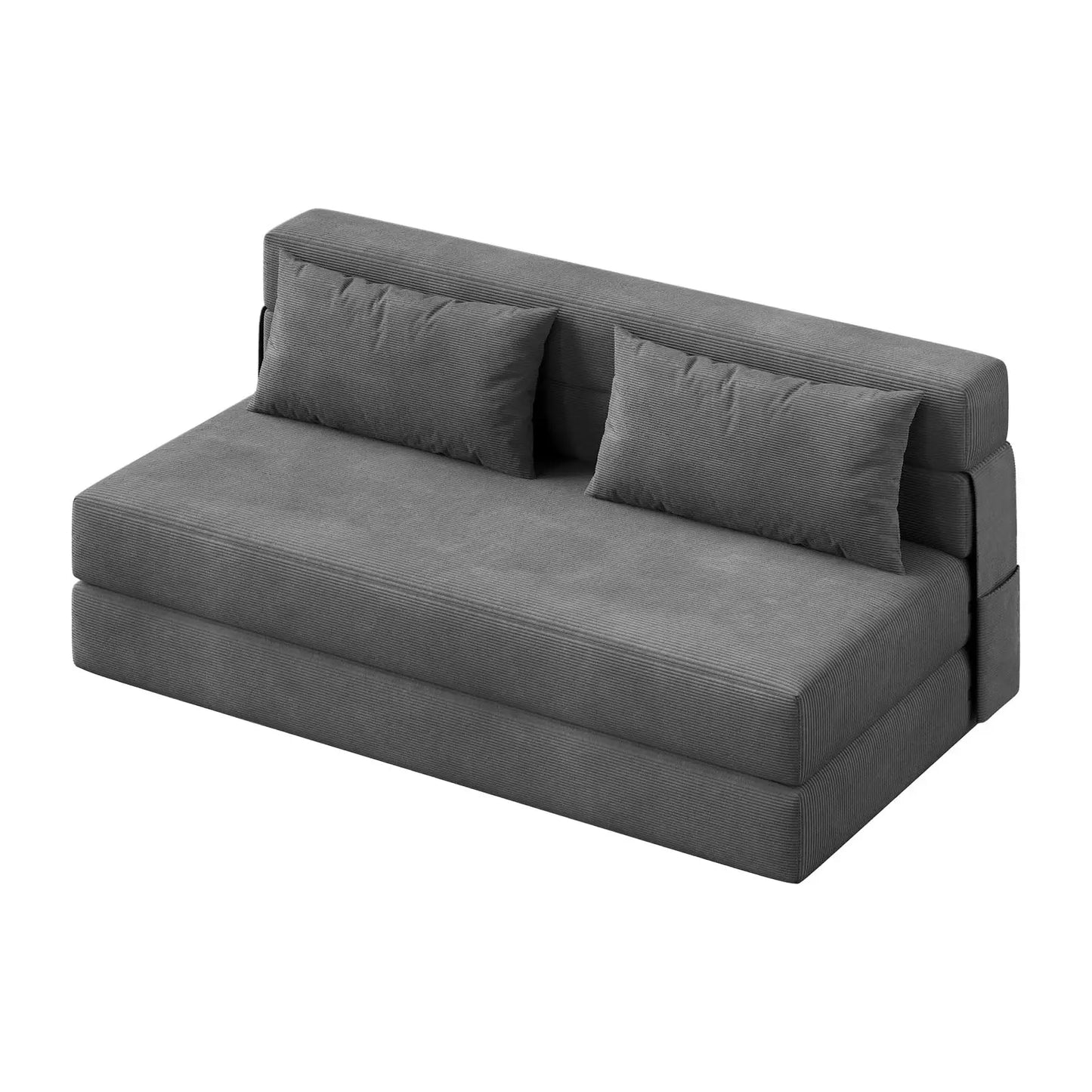 HobbyLane FourInOne Folding Sofa Bed Corduroy Loveseat With Pillow