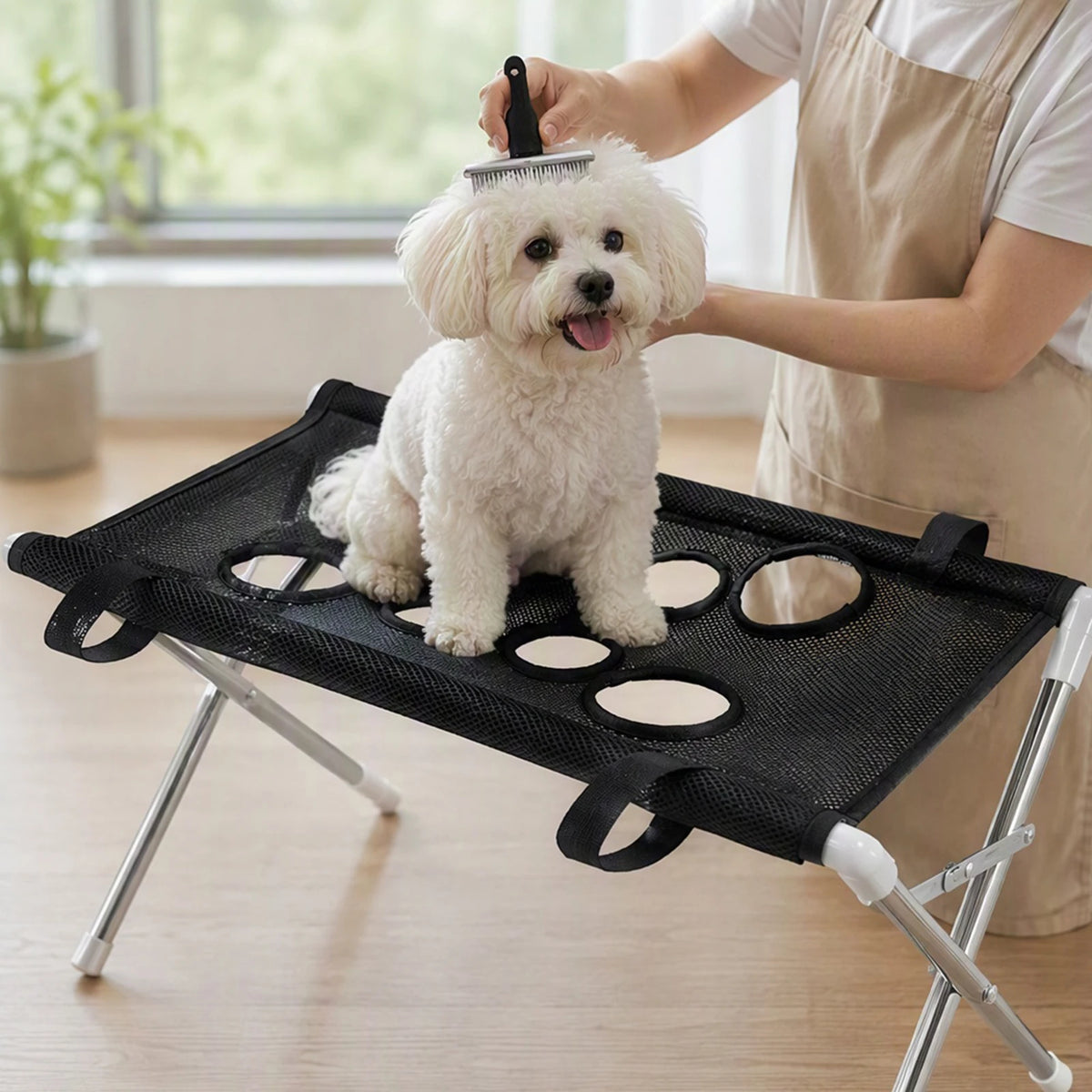 Foldable Pet Grooming Hammock For Dogs And Cats Nail Trimming