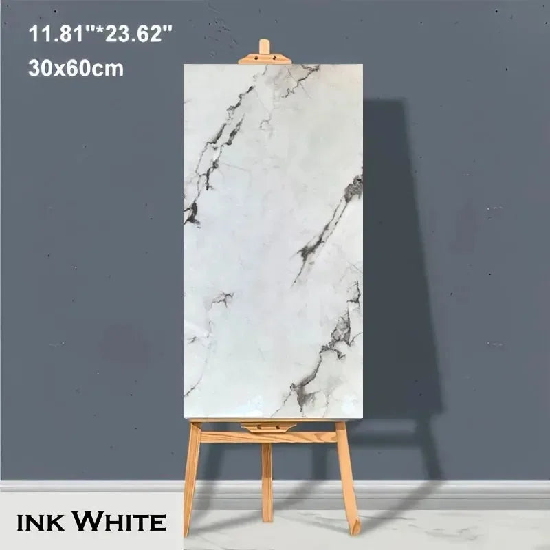 Marble PVC Floor Tiles Self Adhesive Waterproof Peel And Stick