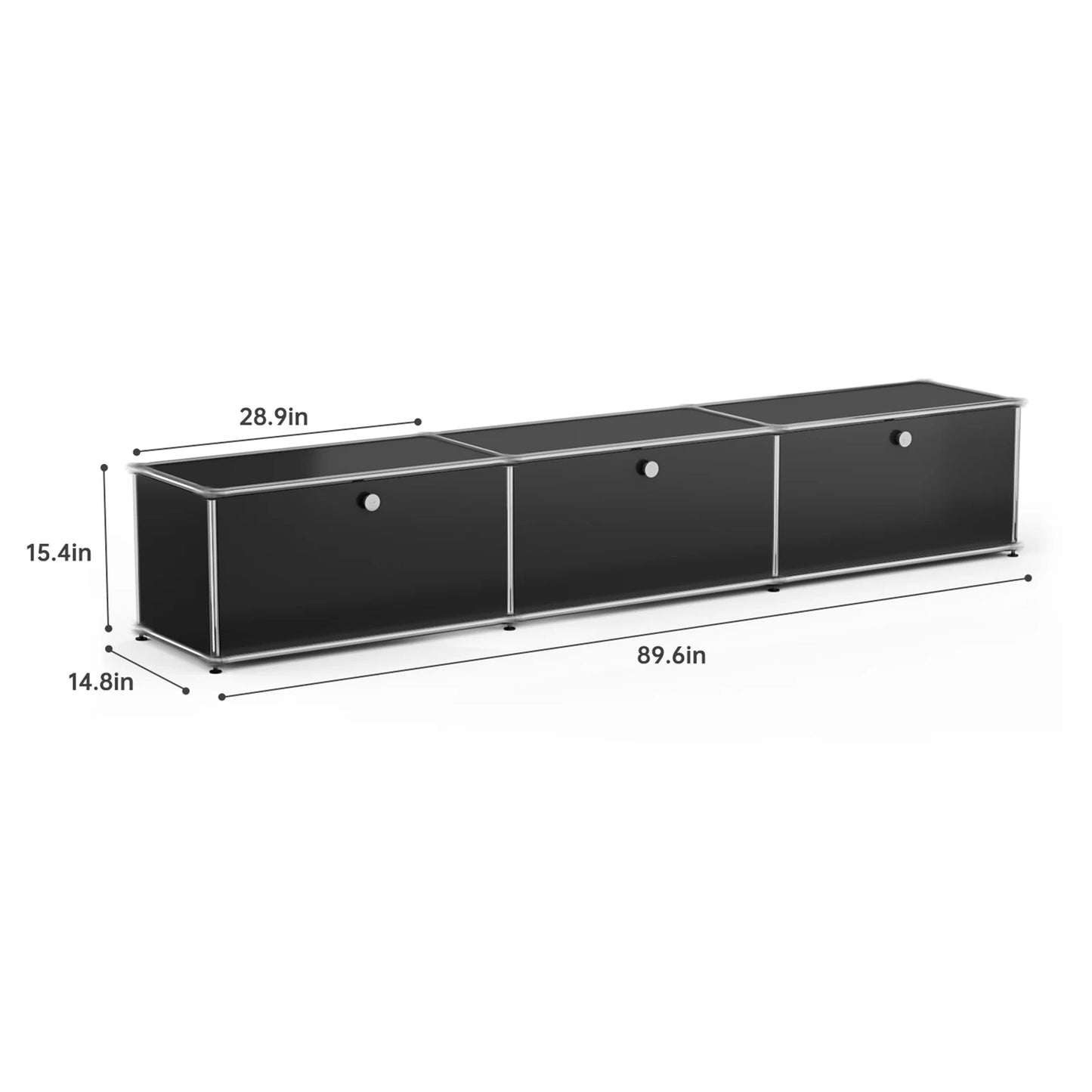 Modern Storage Cabinet TV Stand Stainless Steel Living Room Furniture