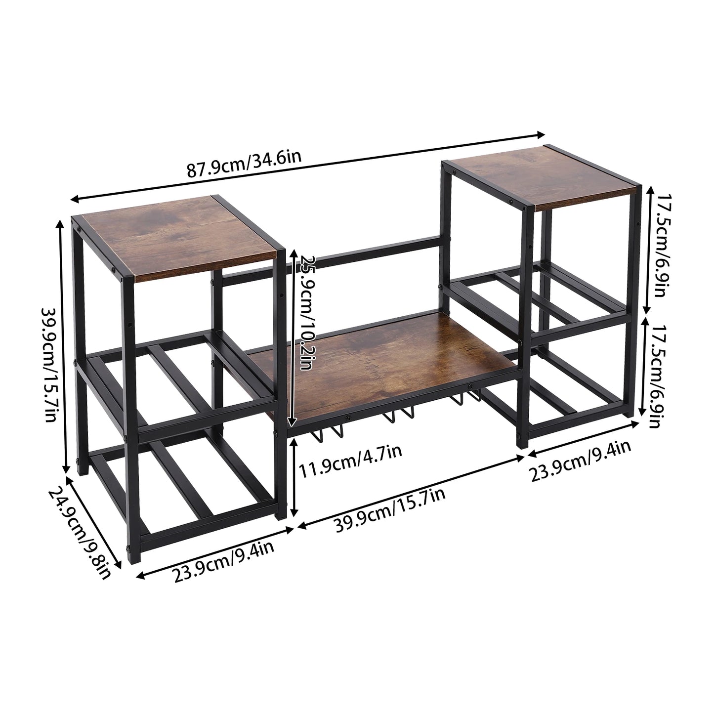 Wall Mounted Wine Rack Display for Home Bar Kitchen