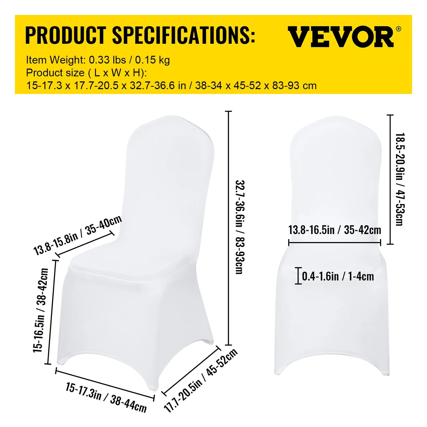 Wedding Chair Cover Spandex Slipcover Universal Banquet Dining
