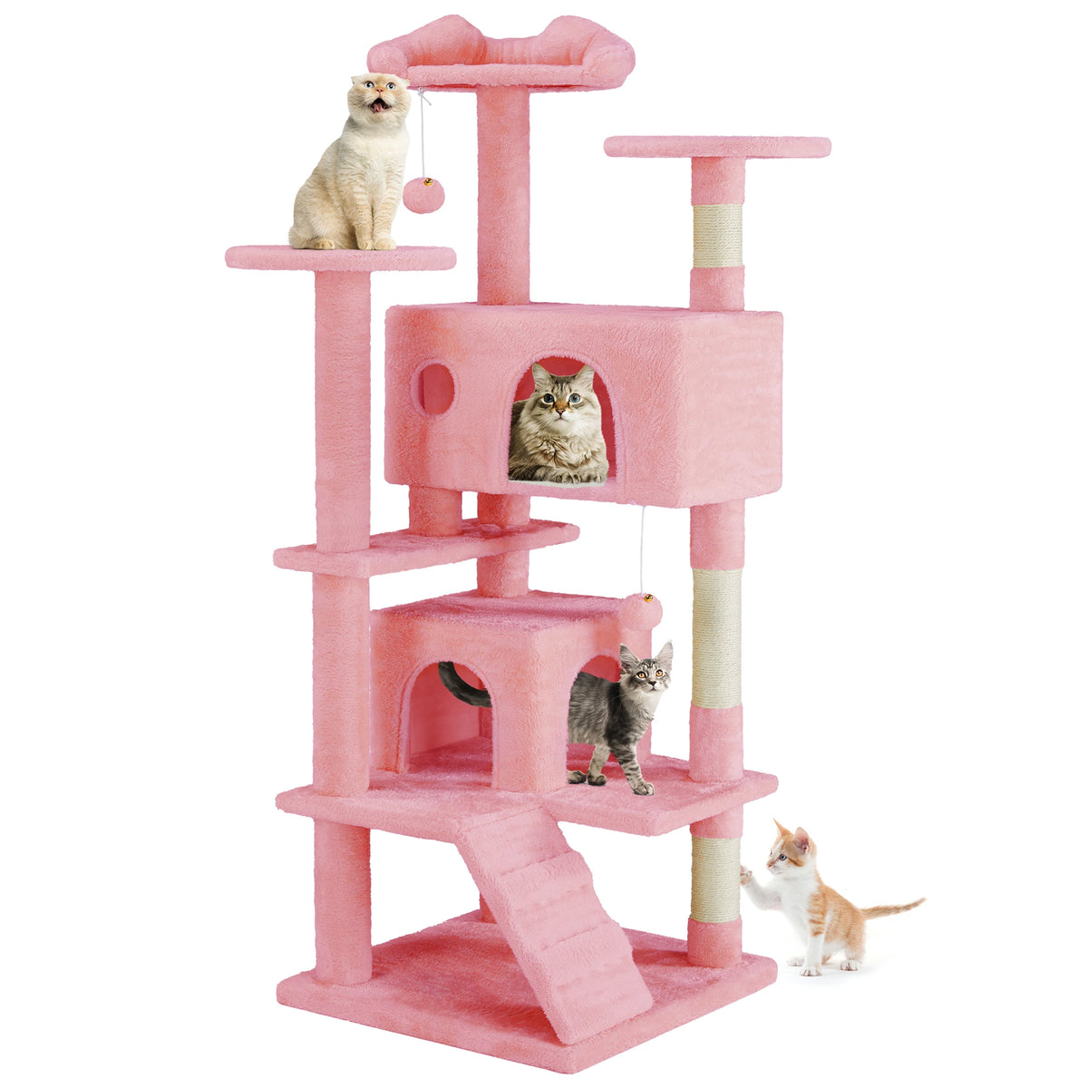 MCQ Multi Level Indoor Cat Tree With Sisal Scratching Condo