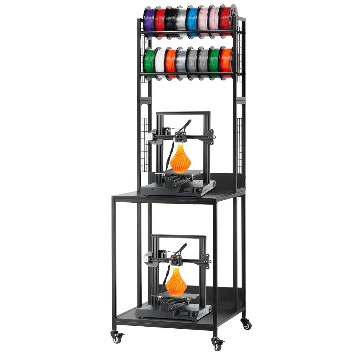 SucceBuy 3D Printer Filament Storage Rack Cart With Wheels