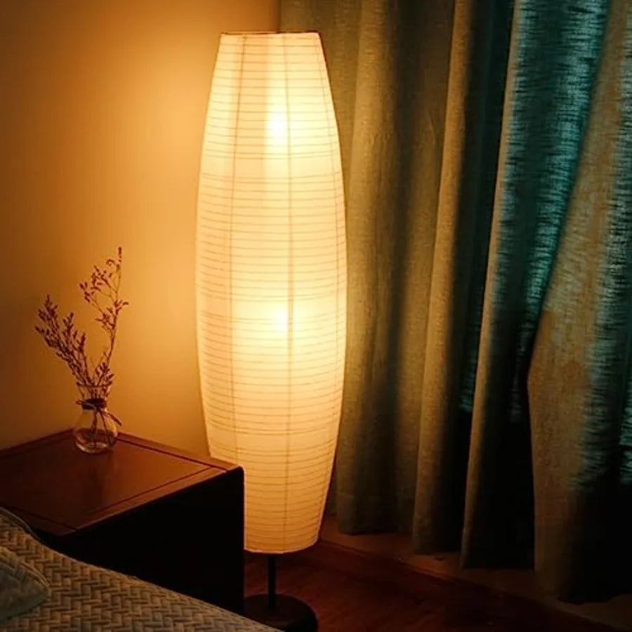 Modern Rice Paper Floor Lamp For Bedroom And Living Room