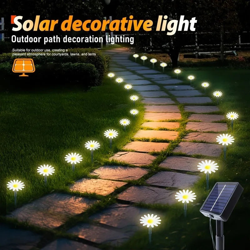 Solar Daisy Path Lights for Outdoor Garden and Landscape Decoration