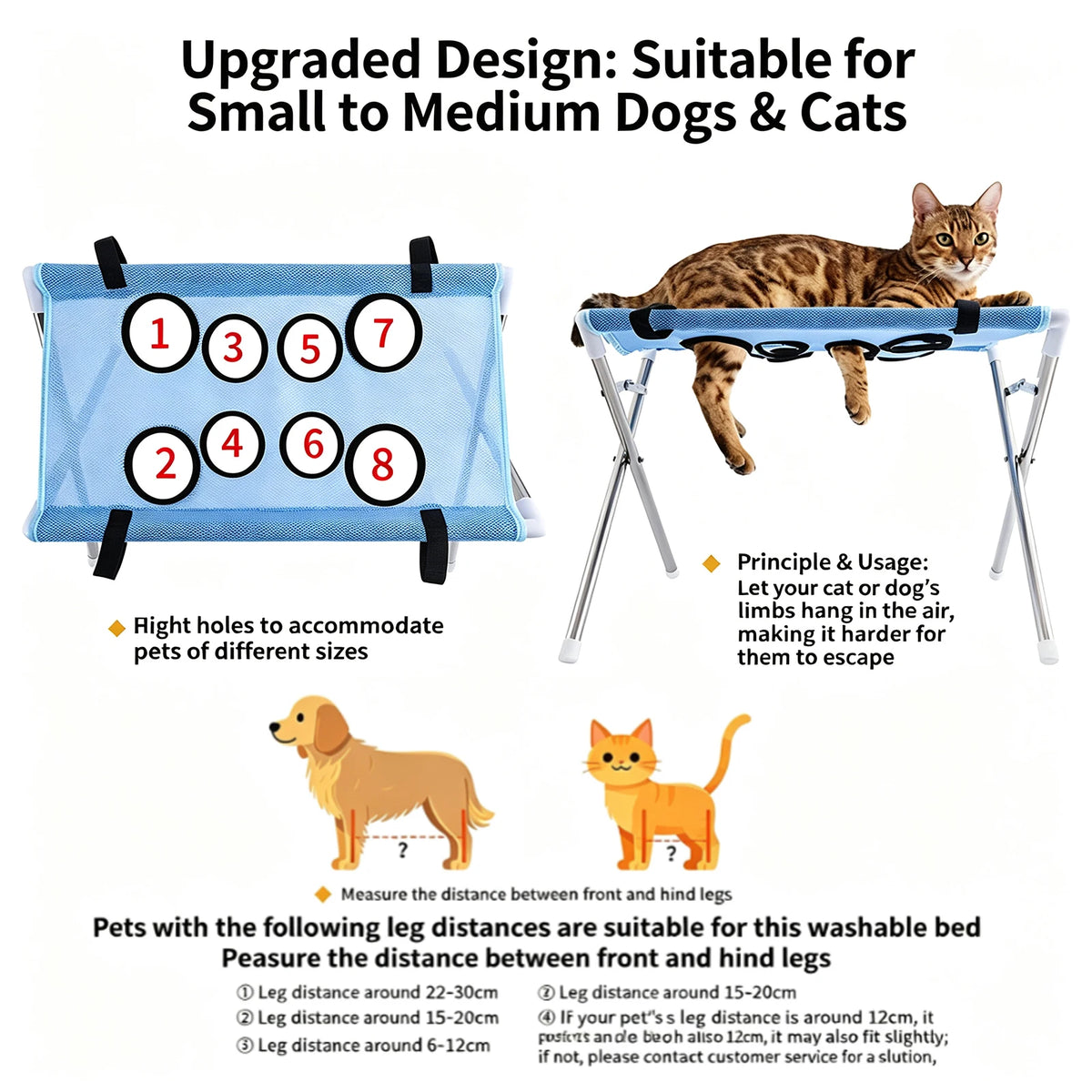 Foldable Pet Grooming Hammock For Dogs And Cats Nail Trimming