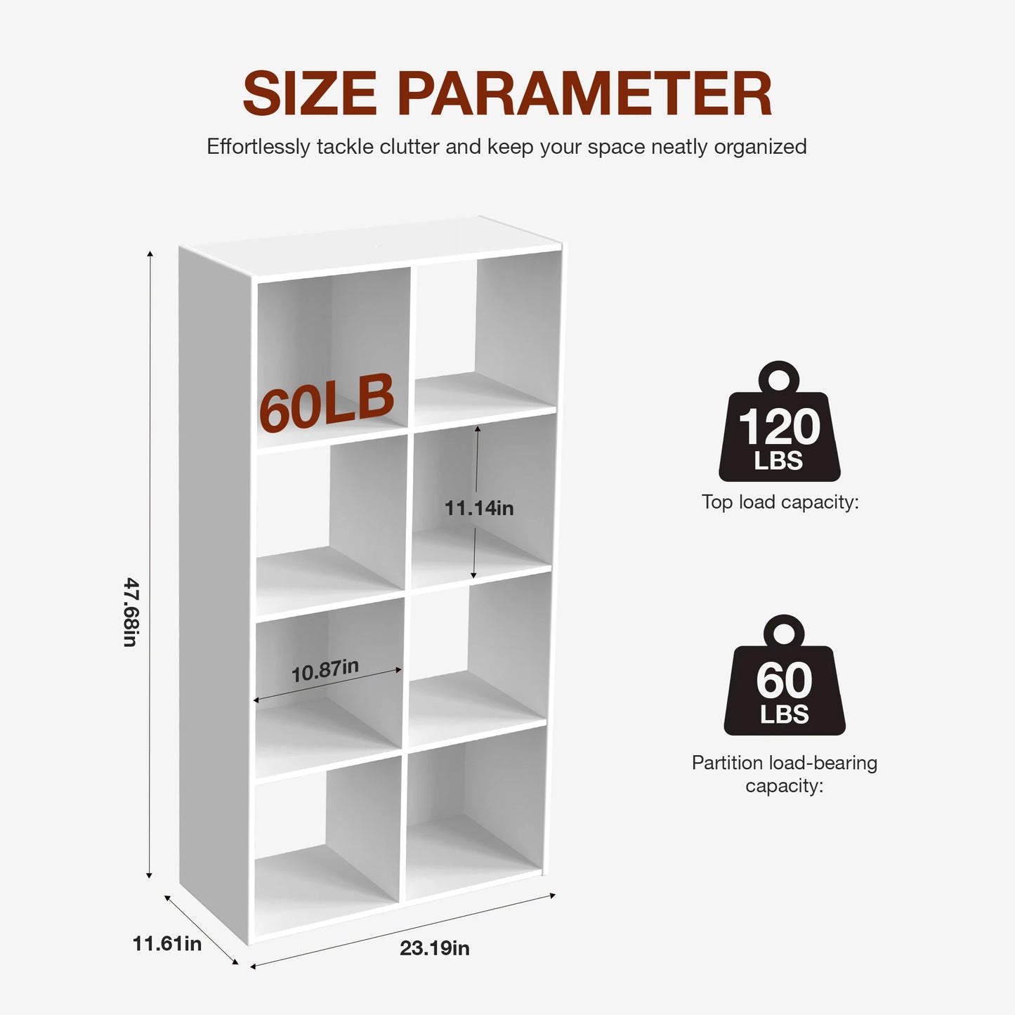 JHK 9 Cube Wood Storage Organizer Bookshelf Living Room Office