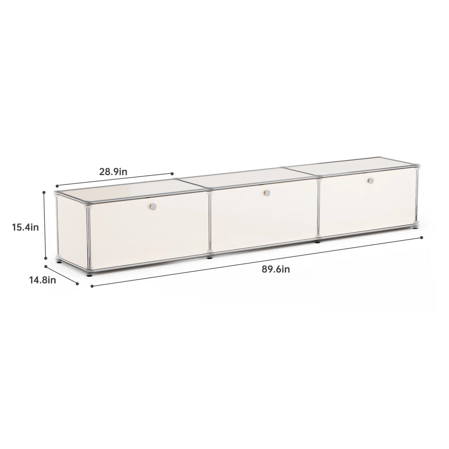 Modern Storage Cabinet TV Stand Stainless Steel Living Room Furniture