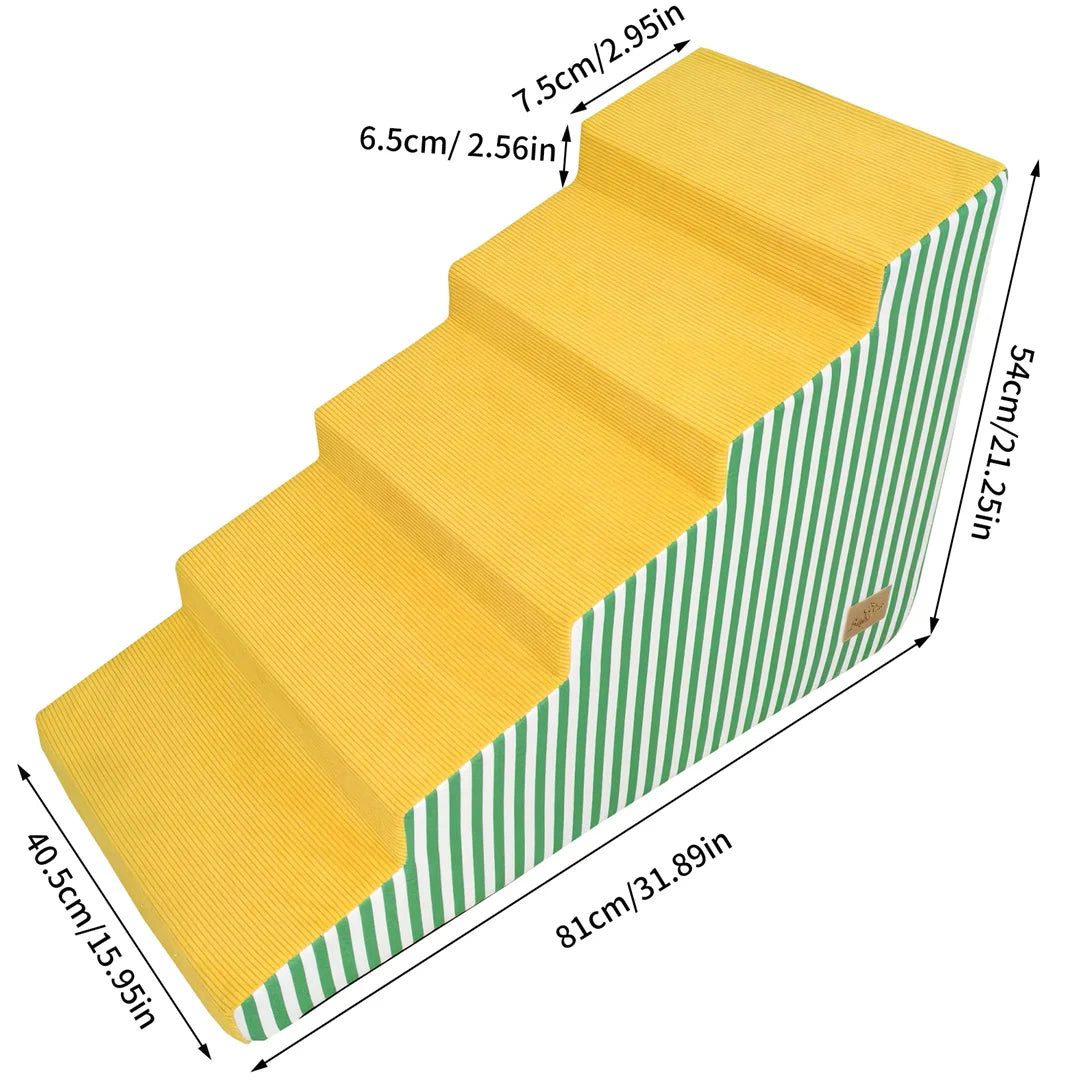High Density Foam Pet Stairs For Dogs Gentle Access Ramp