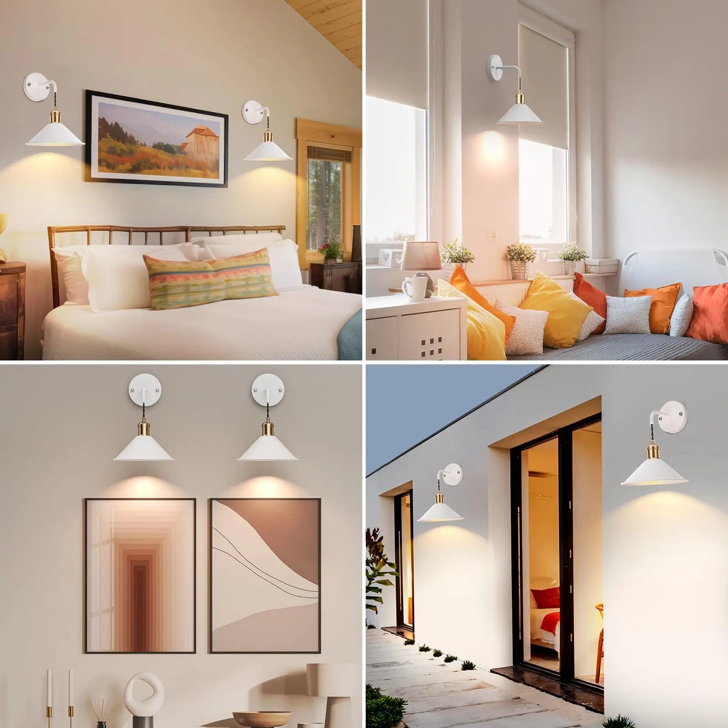 PRTILOUD Battery Operated Wall Sconces With Remote Dimmable RGB Lighting