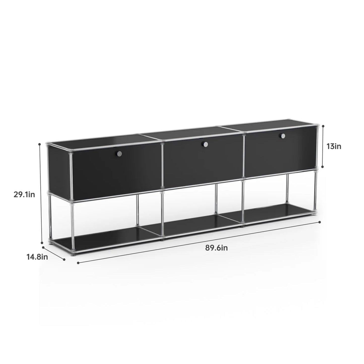Modern Storage Cabinet TV Stand Stainless Steel Living Room Furniture