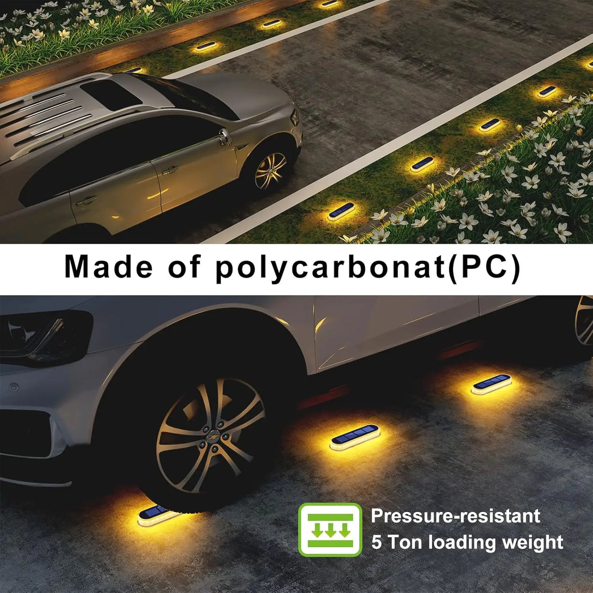 IP68 Waterproof Solar Deck Lights With Smart Auto Lighting