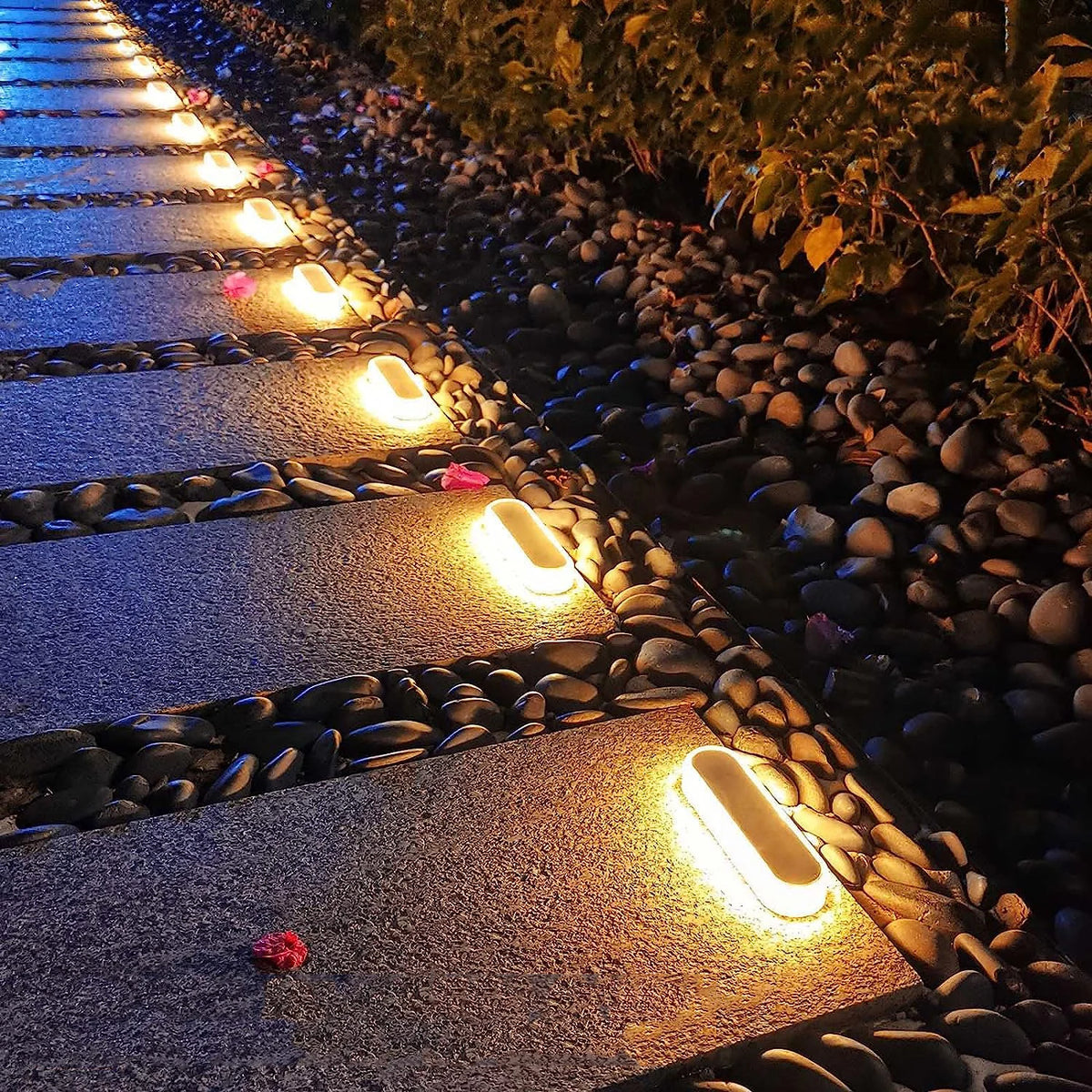 IP68 Waterproof Solar Deck Lights With Smart Auto Lighting