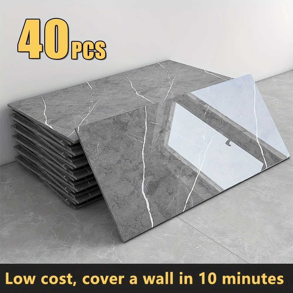 LIFELOOK Marble Pattern Wall Panels Self Adhesive Peel And Stick Backsplash