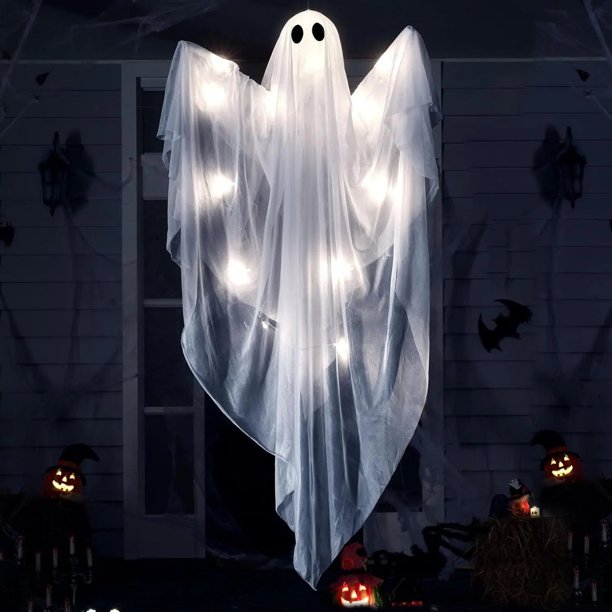 Light Up Hanging Ghost Halloween Decoration for Indoor Outdoor Parties