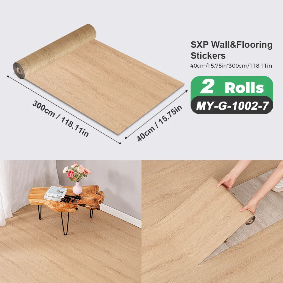 Self-Adhesive Wall And Floor Sticker Wood Grain Marble Design