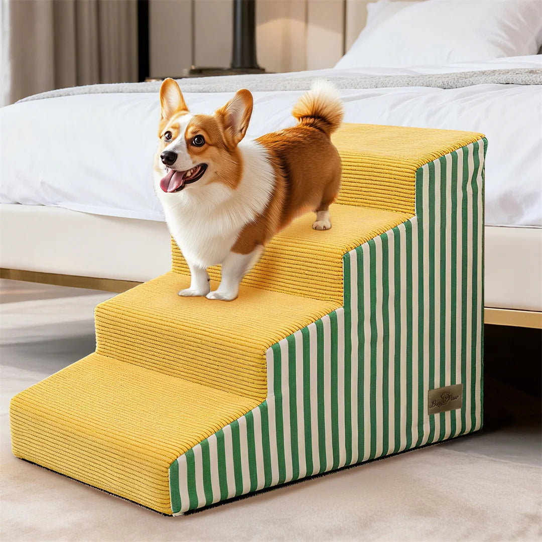 High Density Foam Pet Stairs For Dogs Gentle Access Ramp