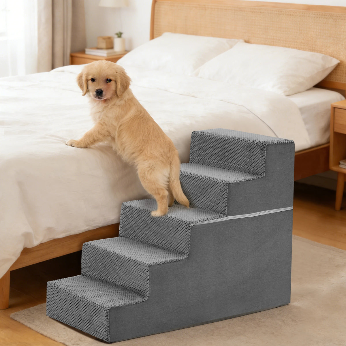 Premium Foam Dog Stairs Indoor Non Slip Climbing Ramp