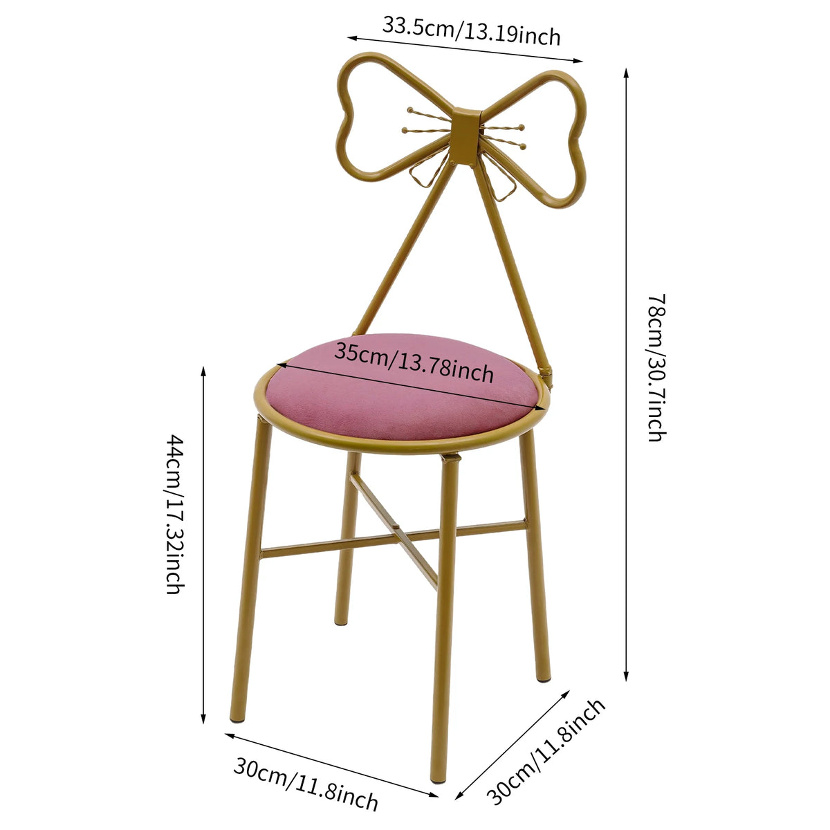 Bymaocar Butterfly Backrest Dining Chair With Upholstered Padded Seat
