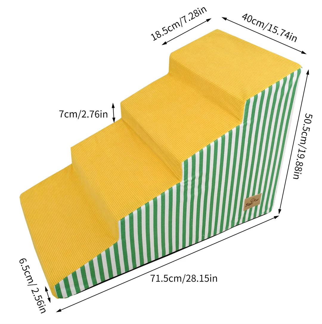 High Density Foam Pet Stairs For Dogs Gentle Access Ramp