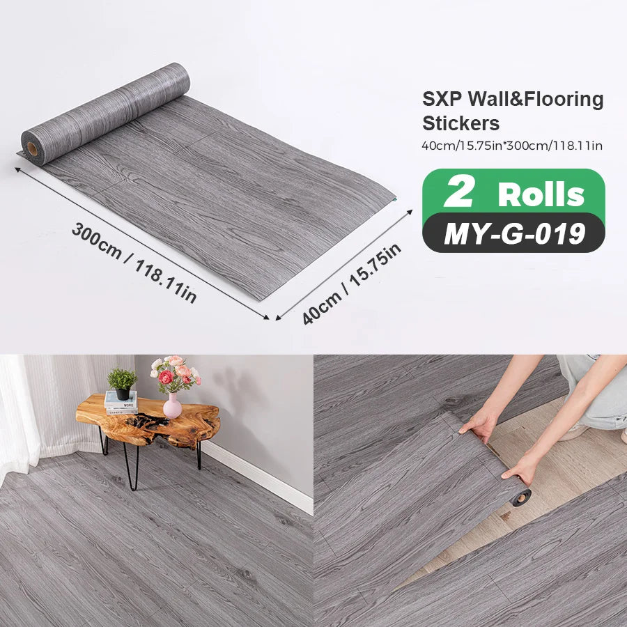 Self-Adhesive Wall And Floor Sticker Wood Grain Marble Design