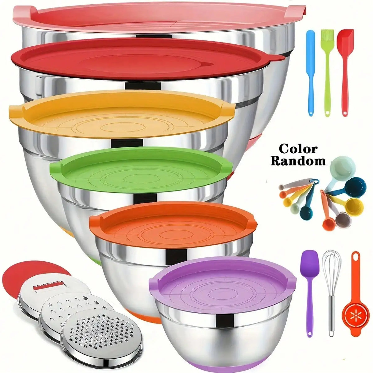 26 Piece Stainless Steel Mixing Bowl Set With Lids