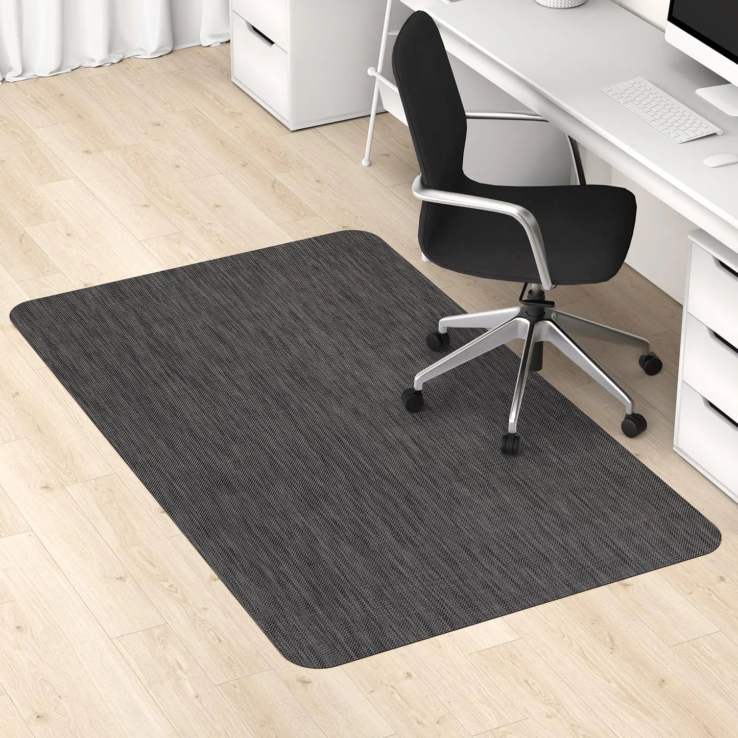 Blvornl Office Chair Mat for Hardwood Floor, 36" x 48" Desk Computer Chair Mat for Hard Wood and Tile Floor, Large Anti-Slip Hard Floor Protector Rolling Chair Mat, PVC Mat Desk Rug for Office Home