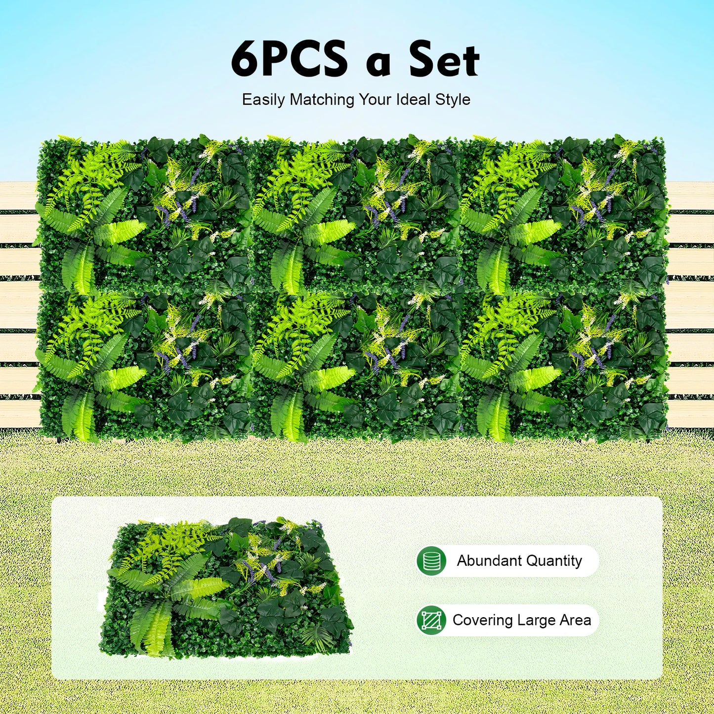 Artificial Grass Wall Panels For Indoor Outdoor Decoration