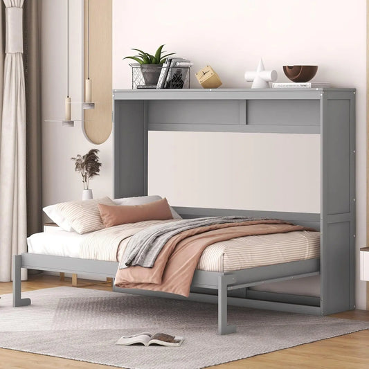 Murphy Bed With Storage Shelf Cabinet For Home Office