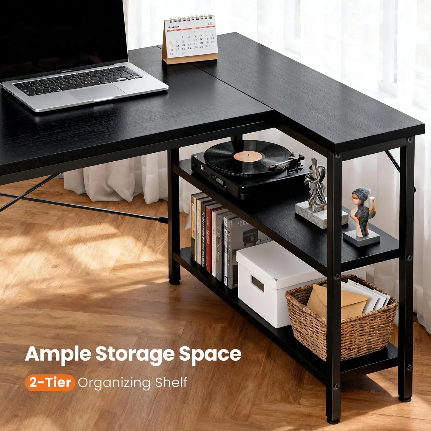 JHK L Shaped Desk Computer Desk for Home Office Storage