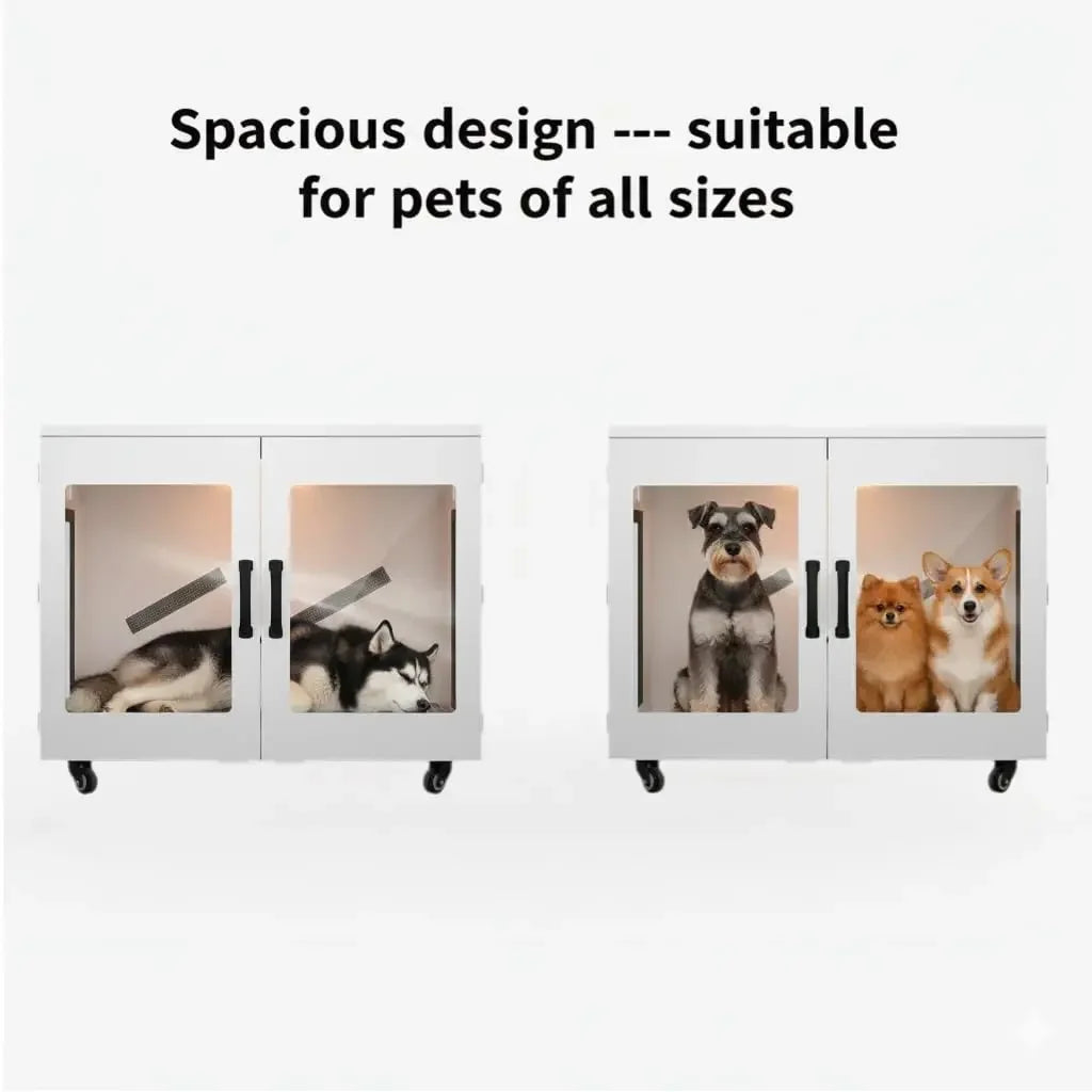 Large Pet Dryer Box, Smart Temp Control & Low Noise, Grooming Blower for Dogs & Cats Up to 120lbs, 410L, Custom