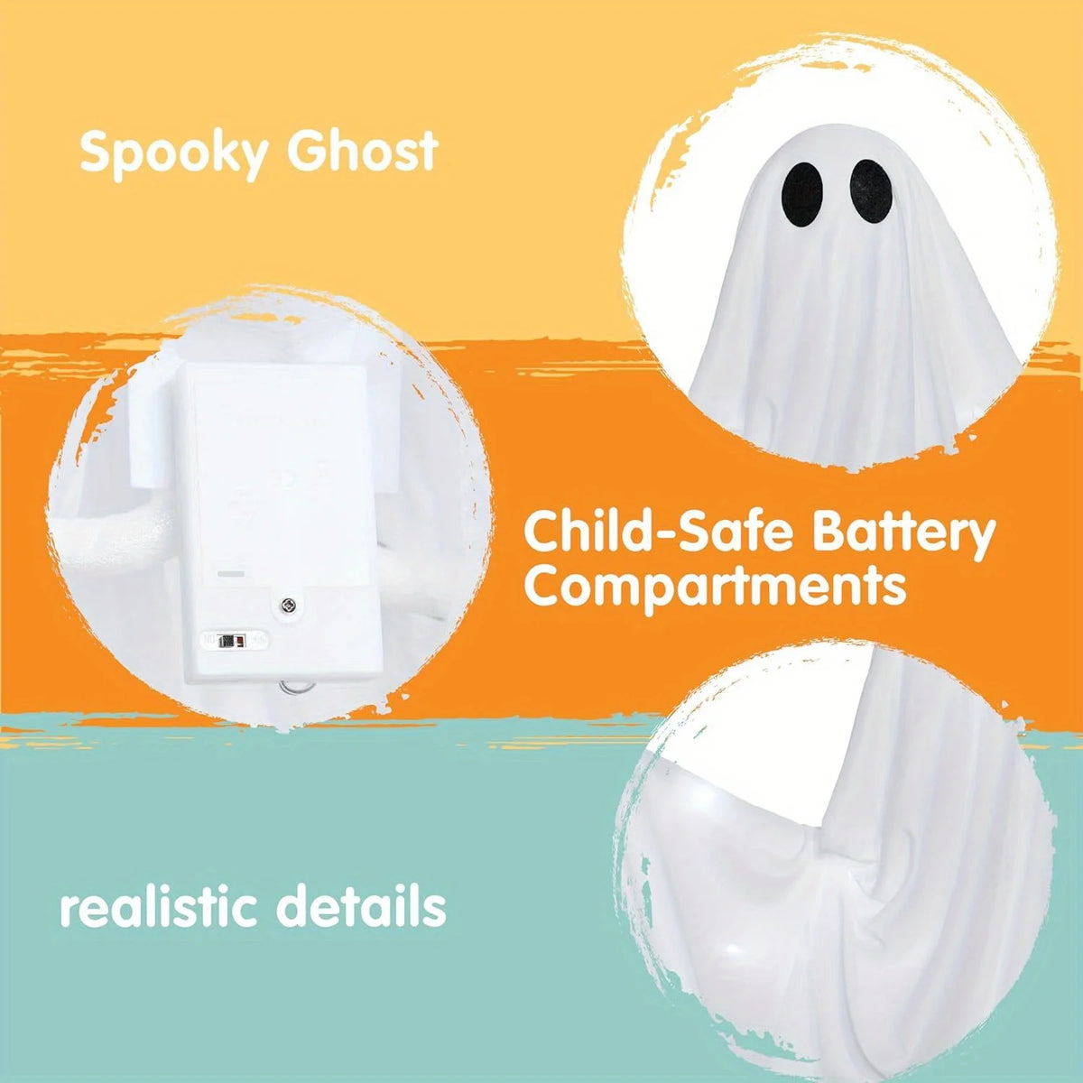 Light Up Hanging Ghost Halloween Decoration for Indoor Outdoor Parties
