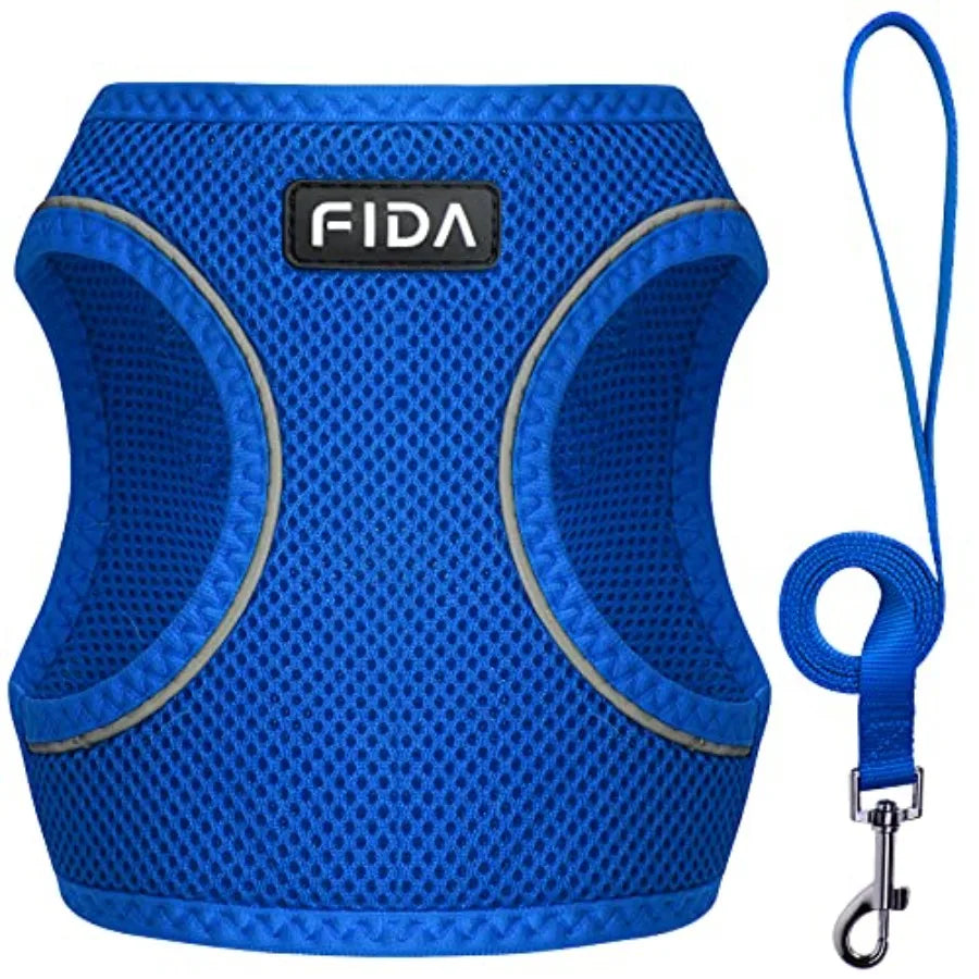 Comfy Dog Harness With Leash, Breathable Reflective Puppy Vest