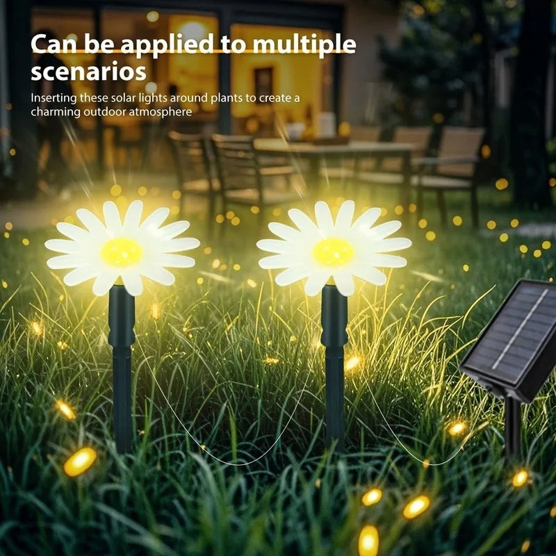 Solar Daisy Path Lights for Outdoor Garden and Landscape Decoration