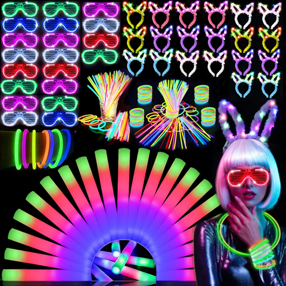 Glow In The Dark Party Decorations And Accessories Set