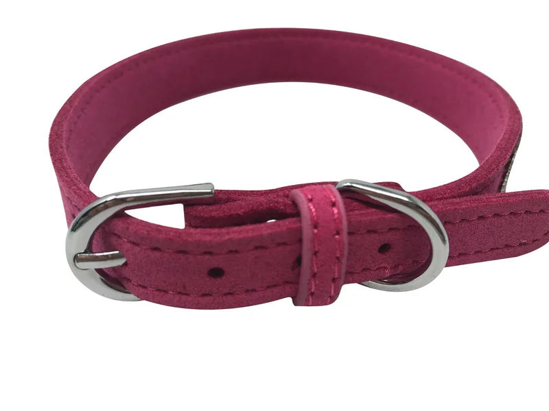 Adjustable Rhinestone Dog Collar With Soft Microfiber Comfort