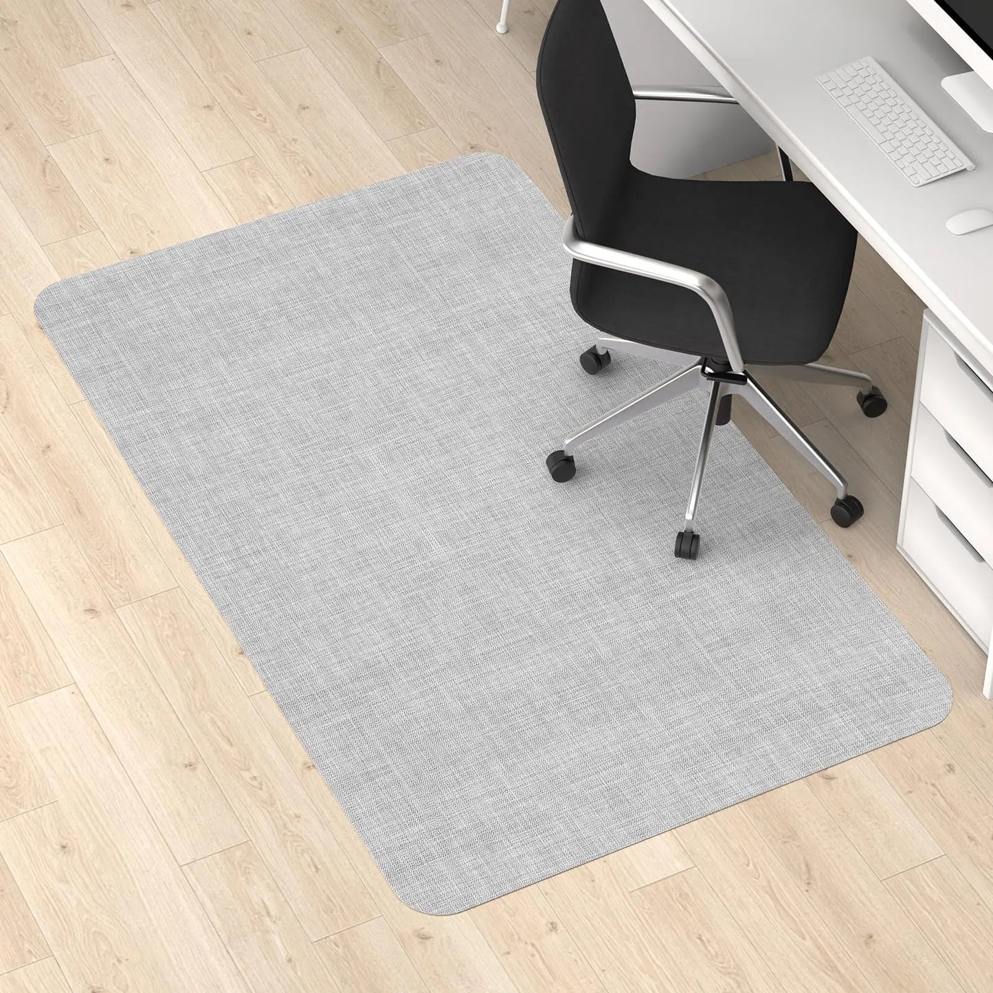 Blvornl Office Chair Mat for Hardwood Floor, 36" x 48" Desk Computer Chair Mat for Hard Wood and Tile Floor, Large Anti-Slip Hard Floor Protector Rolling Chair Mat, PVC Mat Desk Rug for Office Home