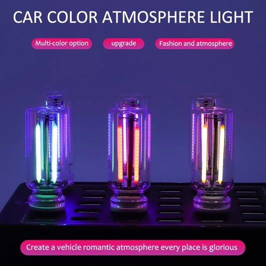 USB Glass Bottle Night Light For Car With Touch Dimmer LED Lamp