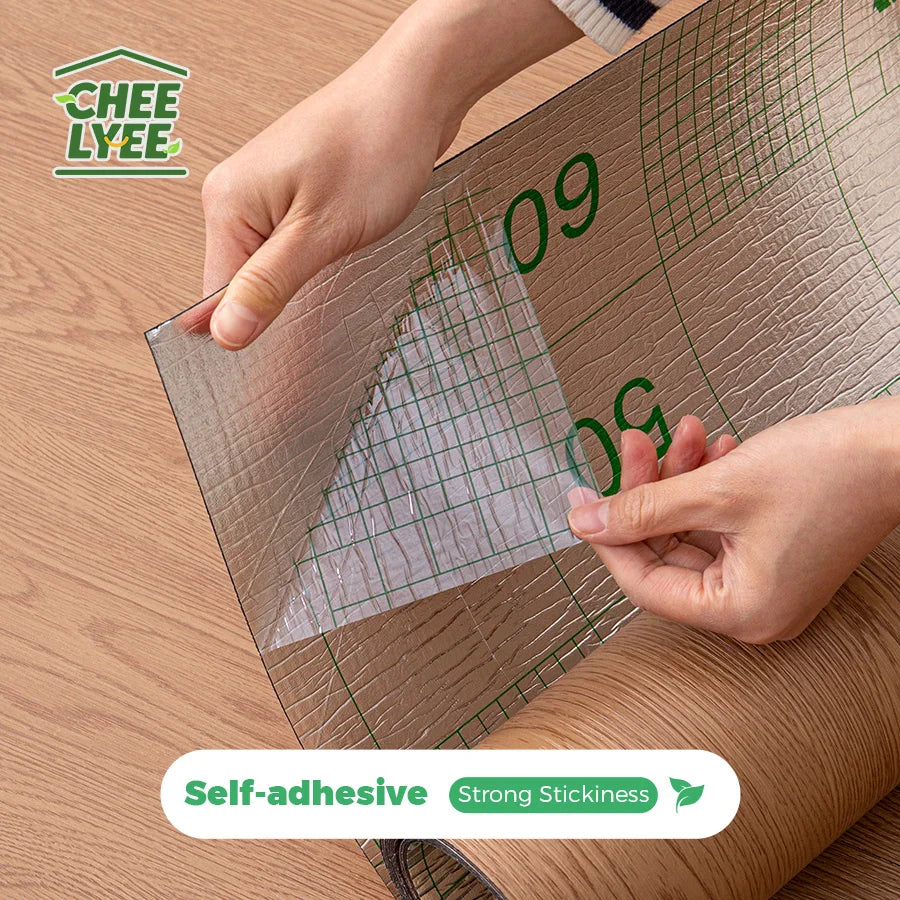 Self-Adhesive Wall And Floor Sticker Wood Grain Marble Design