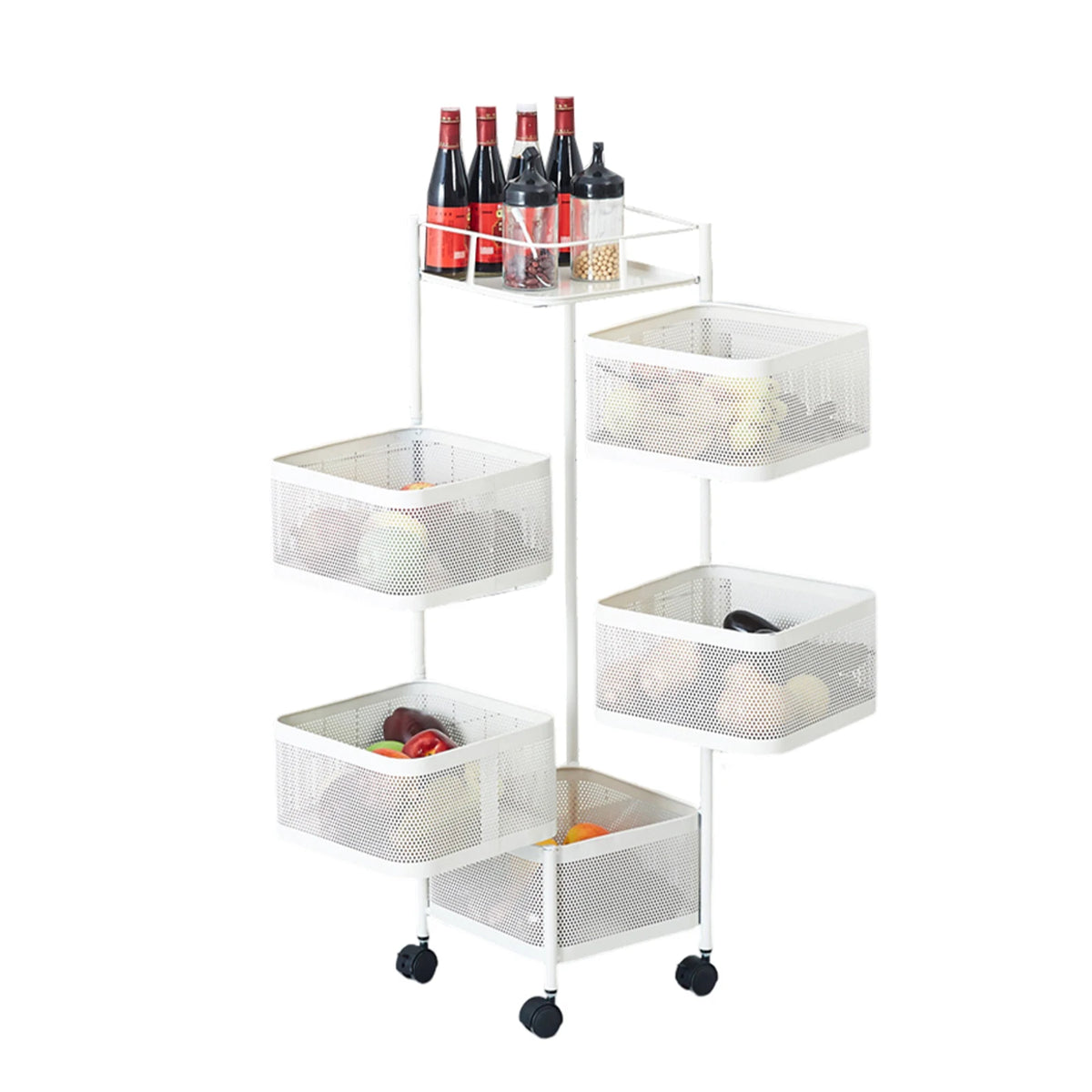 HobbyLane 360 Rotating Carbon Steel Kitchen Storage Rack