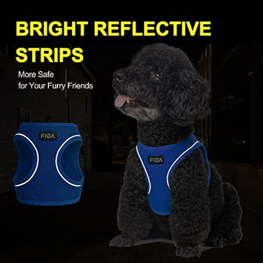 Comfy Dog Harness With Leash, Breathable Reflective Puppy Vest