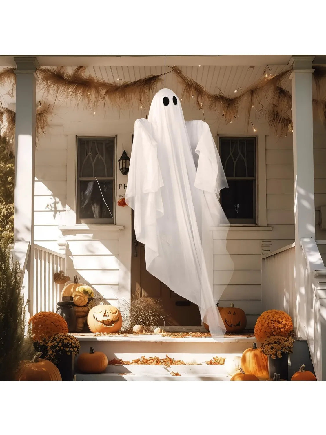 Light Up Hanging Ghost Halloween Decoration for Indoor Outdoor Parties