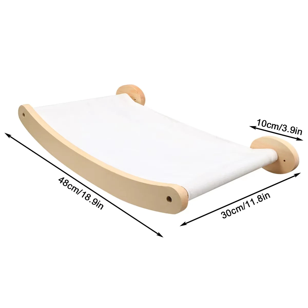 CWV Wall Mounted Cat Hammock And Sisal Scratching Climbing Shelf