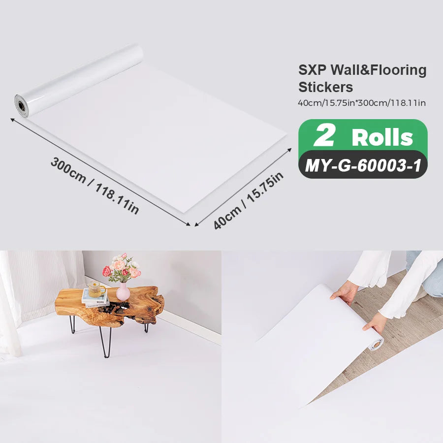 Self-Adhesive Wall And Floor Sticker Wood Grain Marble Design